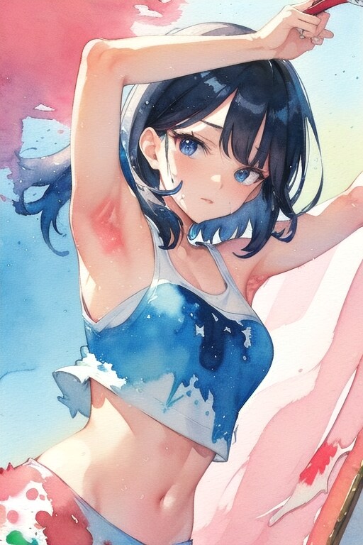 水彩の少女