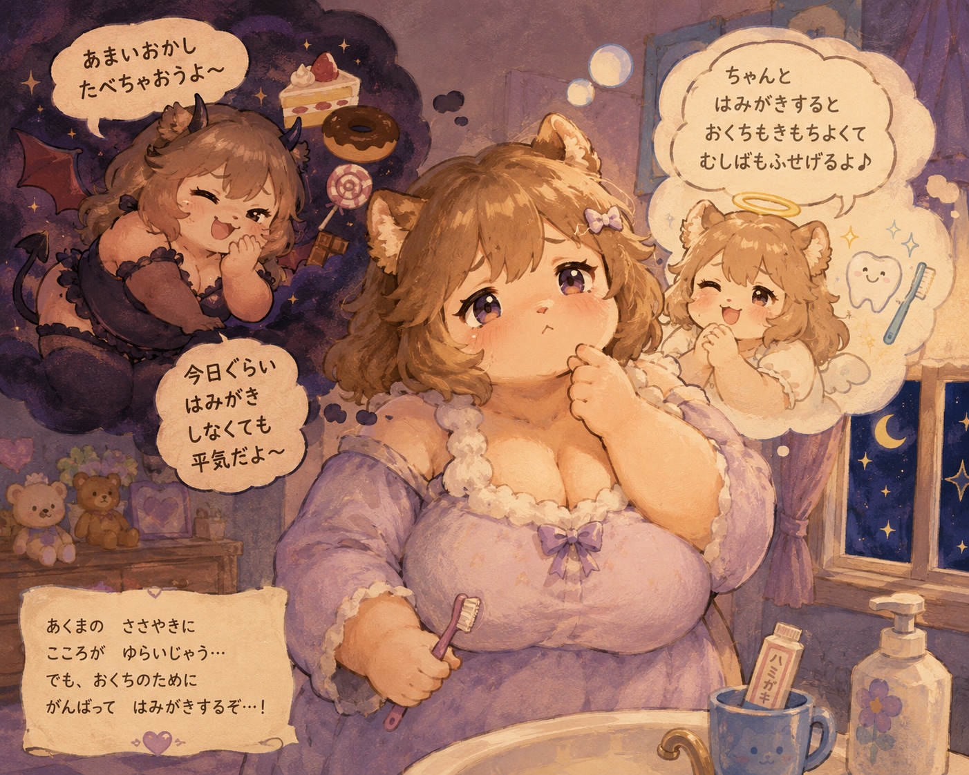 おやすみ前のおなやみおねえさん | の人気AIイラスト・グラビア