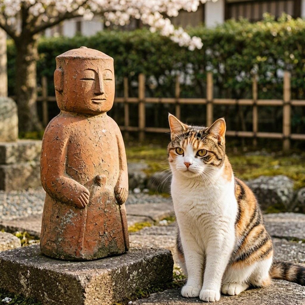 埴輪と猫