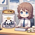 銀行でたくさんおろそうとしているビールと小さな女の子 4枚目