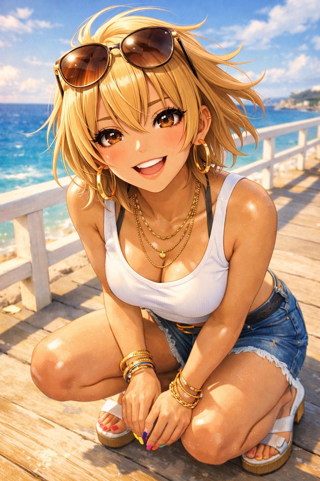 金髪ギャル サングラス2
