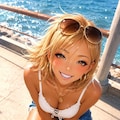金髪ギャル サングラス2 2枚目
