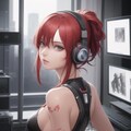 サイバーな赤髪の少女 12枚目