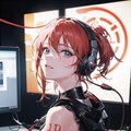 サイバーな赤髪の少女 5枚目
