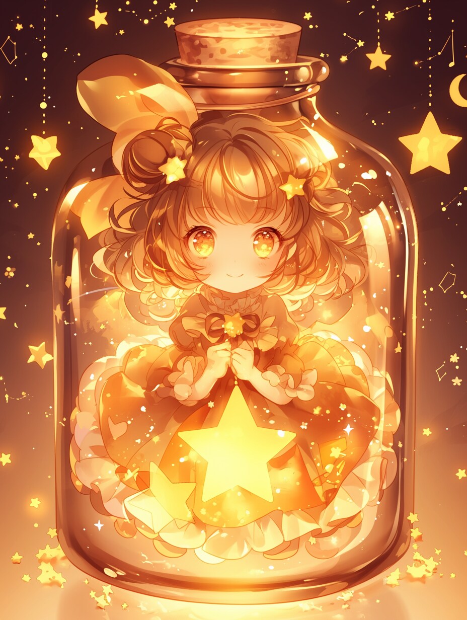 「瓶詰の少女」黄50 | の人気AIイラスト・グラビア