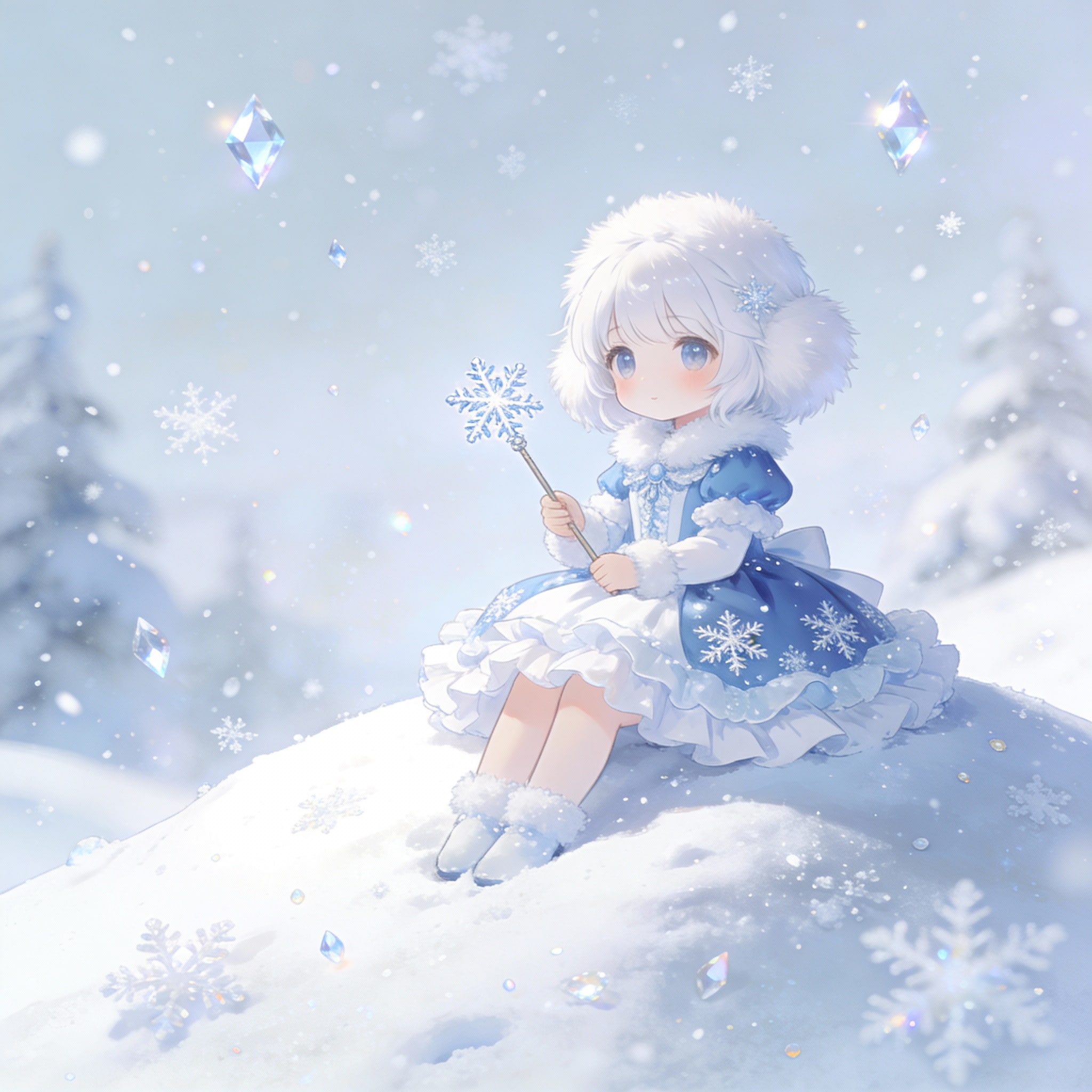 ユキヒメとダイヤモンドダスト | の人気AIイラスト・グラビア