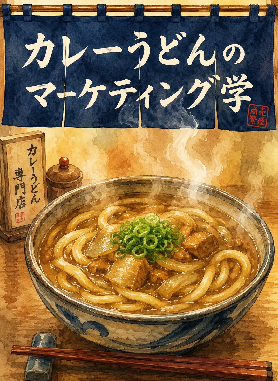 【漫画5ページ】カレーうどんのマーケティング学 | の人気AIイラスト・グラビア