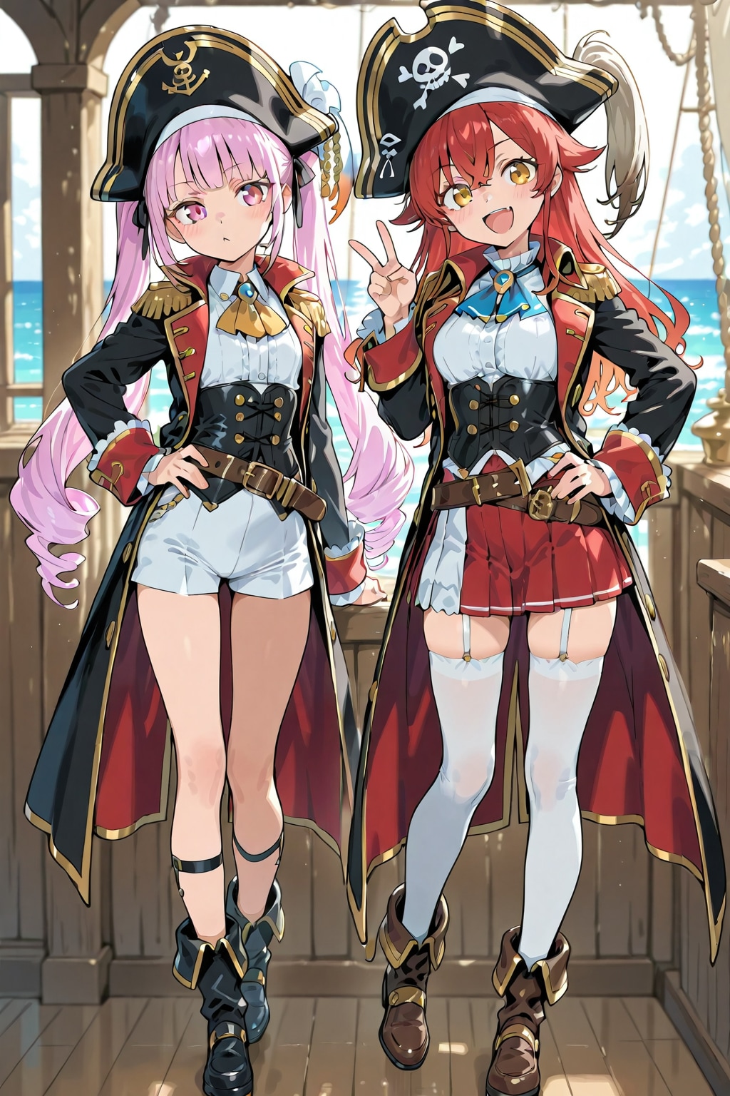 海賊船の少女たち | の人気AIイラスト・グラビア