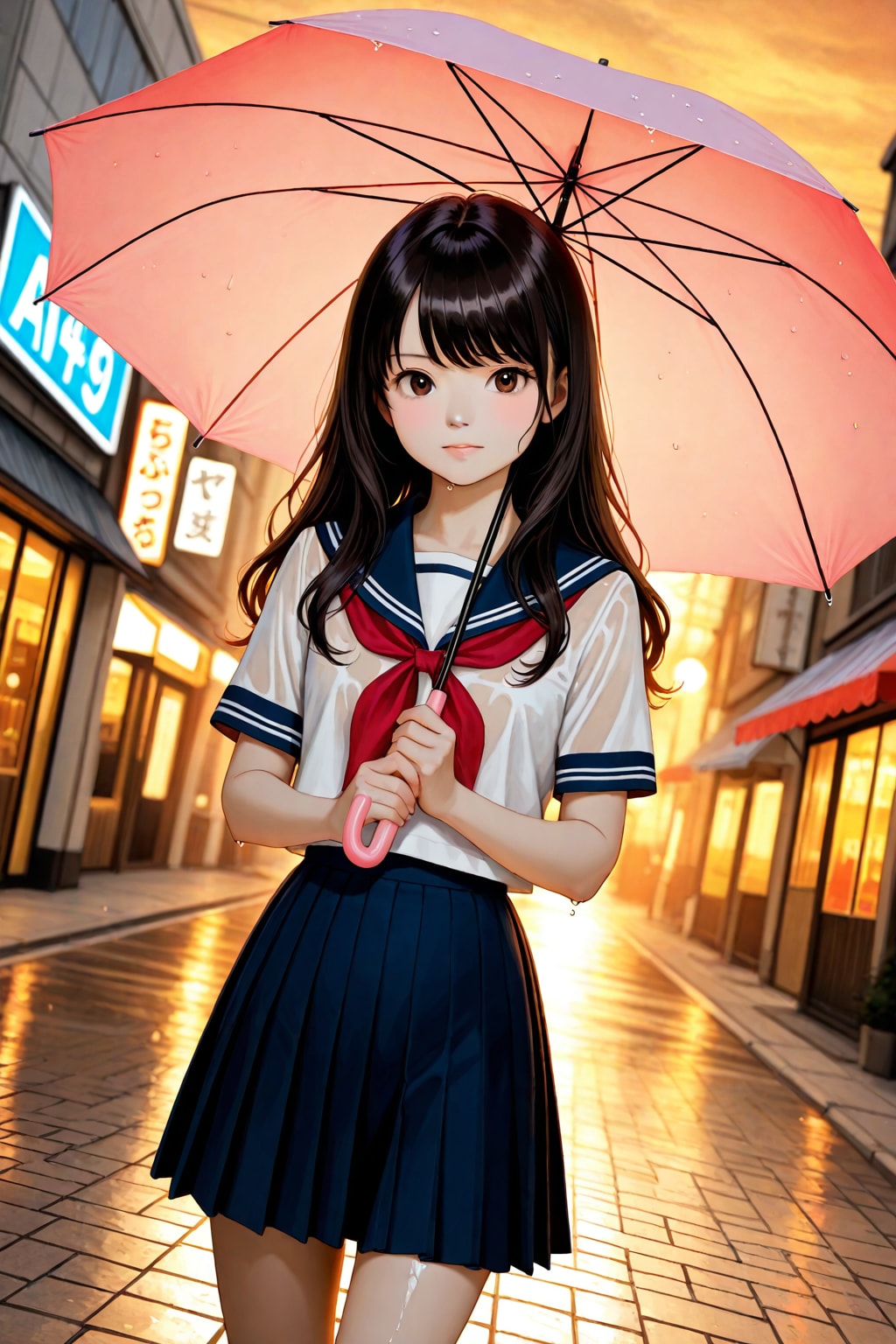 雨の夕暮れ