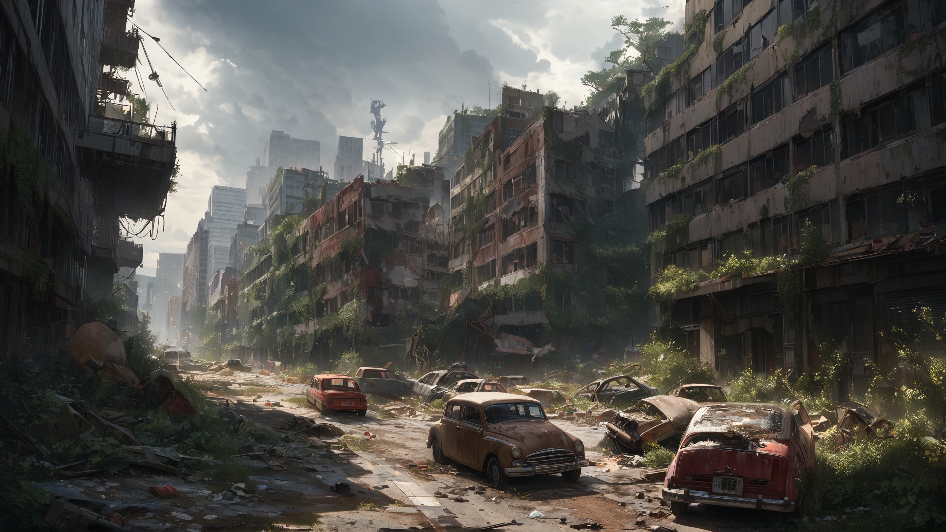 ＯＫな背景　フルHD　世紀末 | の人気AIイラスト・グラビア