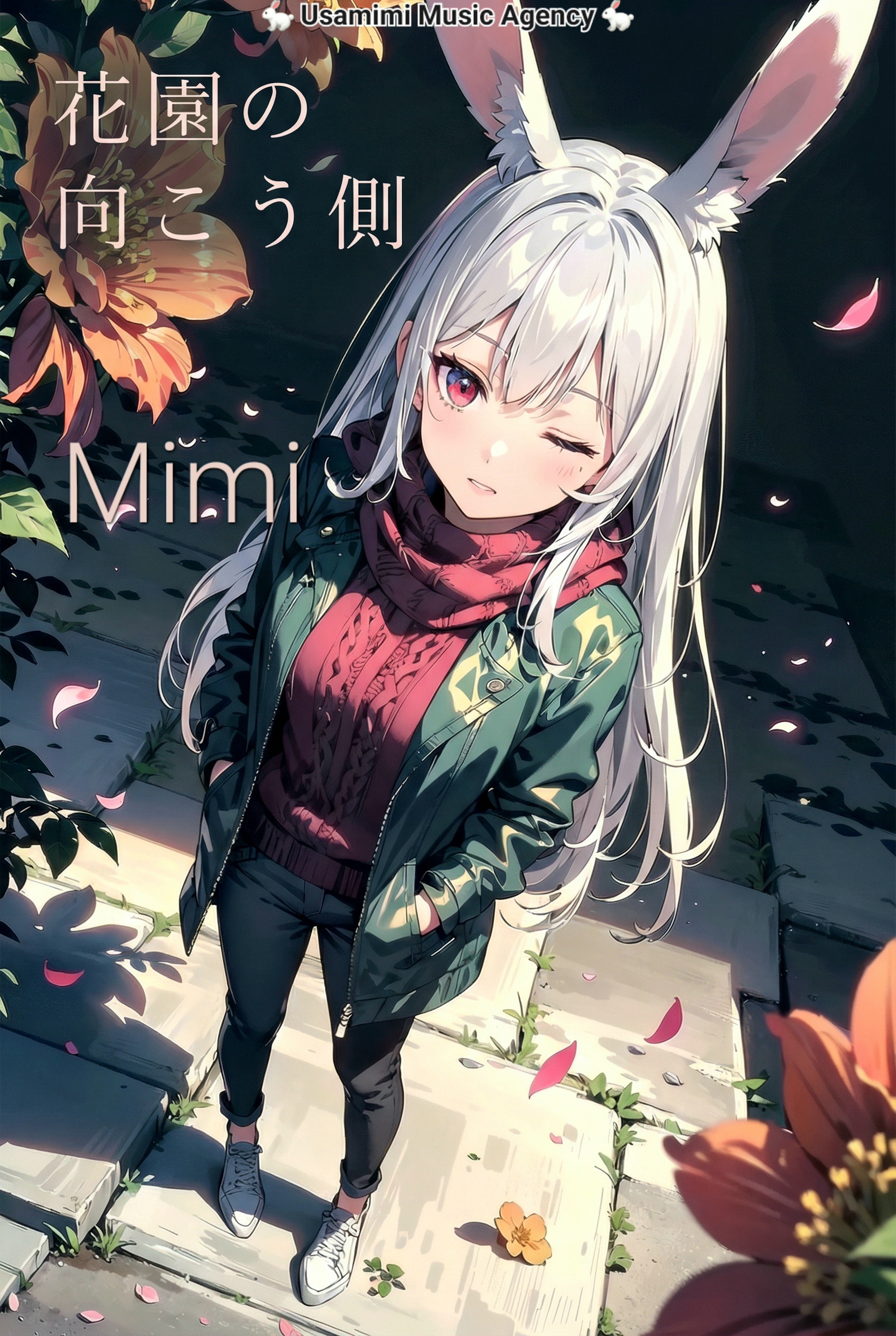 兎耳学園のみみちゃんニューシングル「花園の向こう側」CDジャケット風💿 | の人気AIイラスト・グラビア