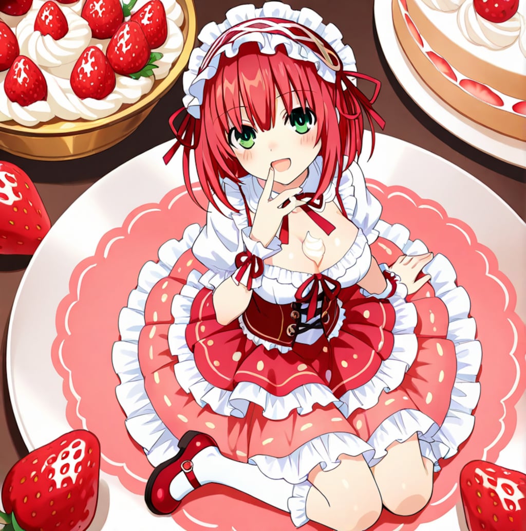 Geminiの考えたショートケーキの擬人化(?)