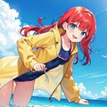 夏だ！海水浴だ！スク水レインコートだッ！！！！な日常 5枚目