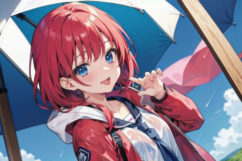 夏だ！海水浴だ！スク水レインコートだッ！！！！な日常