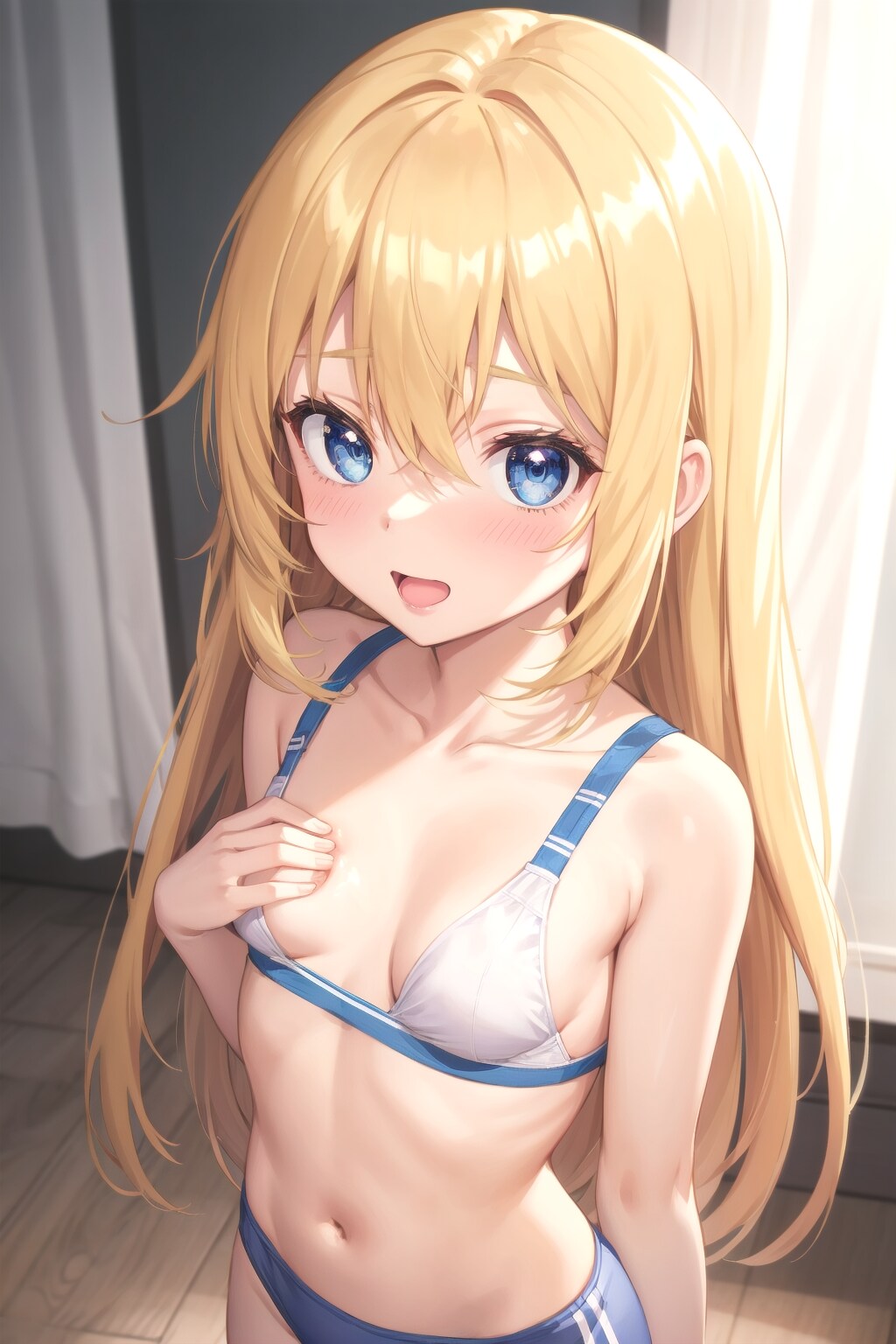 スポブラ姿の金髪ちゃん