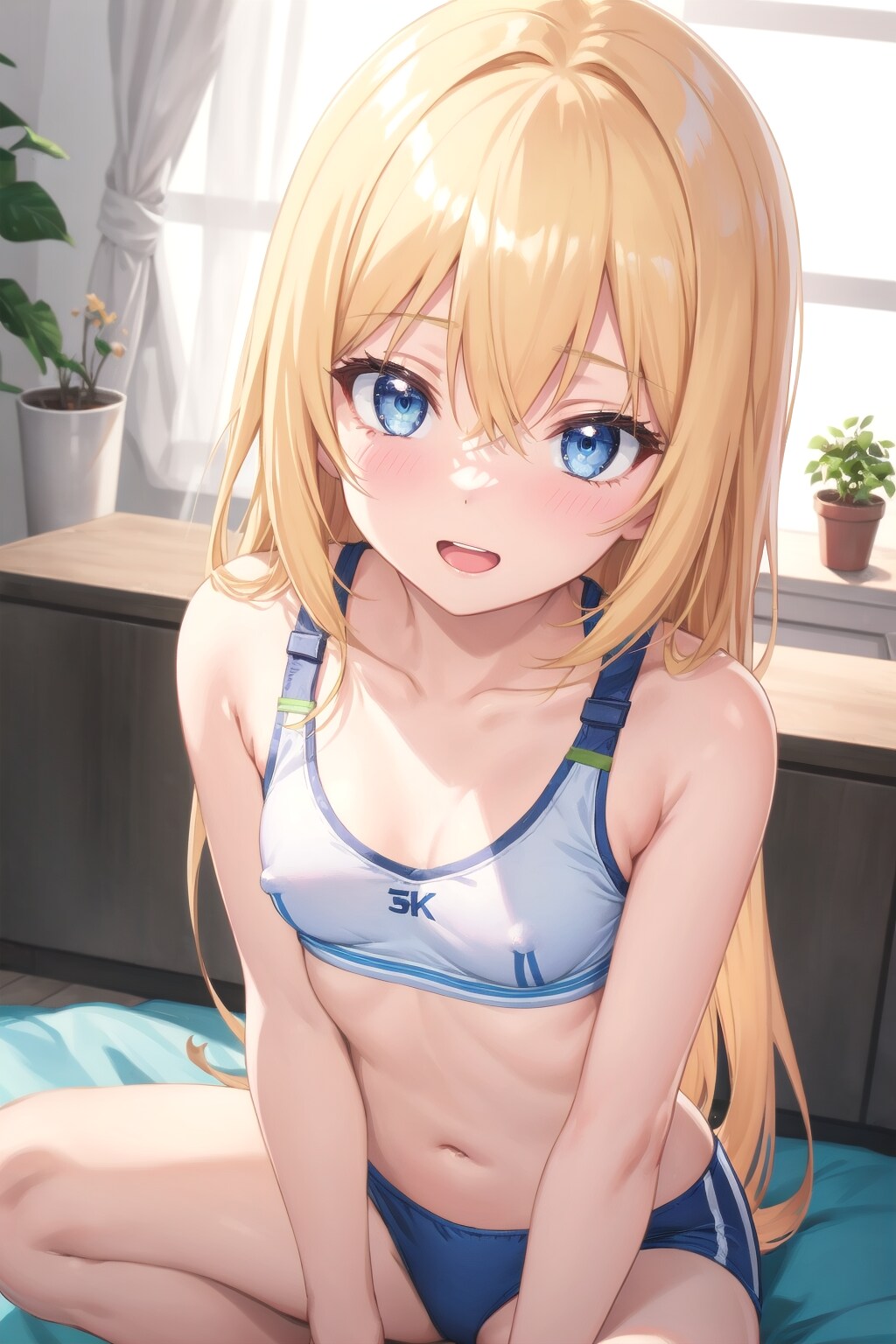 スポブラ姿の金髪ちゃん