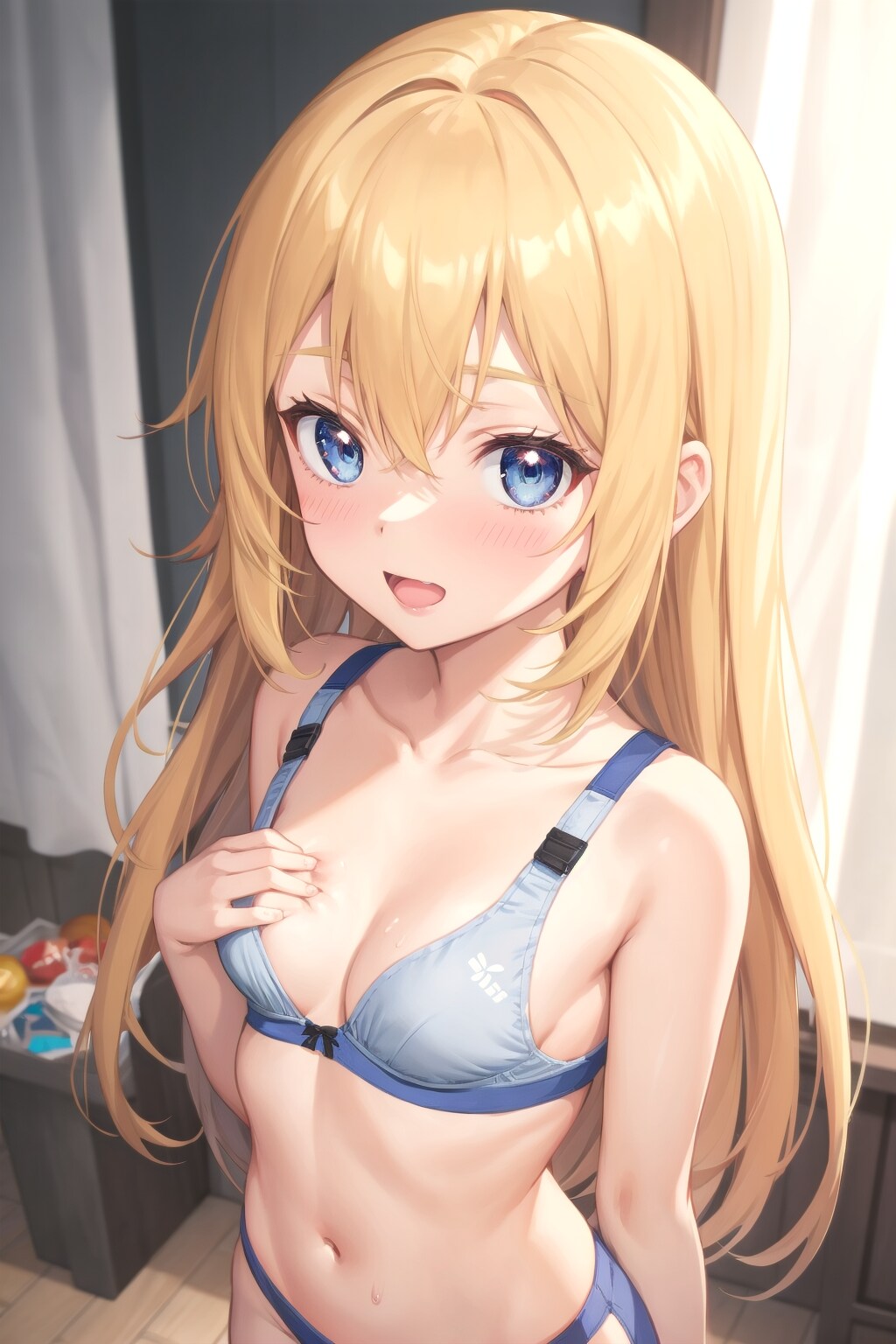スポブラ姿の金髪ちゃん