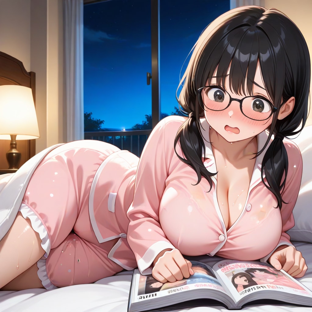よく生成する子②：黒髪眼鏡地味子ちゃん