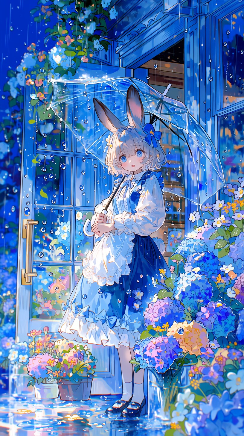 うさぎ耳の花屋さん