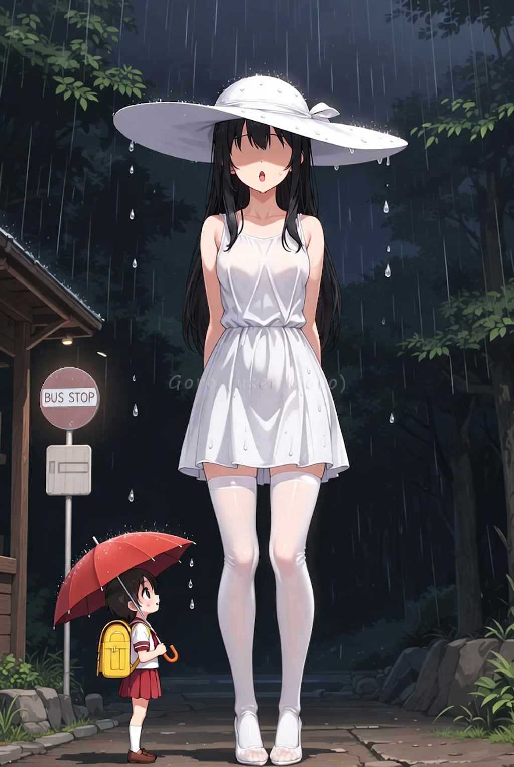 八尺様、バス停で見つかる