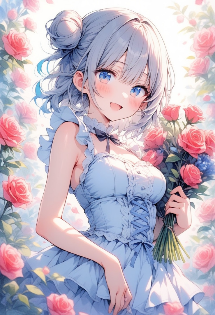 アメリアです。今朝新曲出したよ。聴いてね♪ | の人気AIイラスト・グラビア