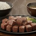 深夜食堂のサイコロステーキ定食 4枚目
