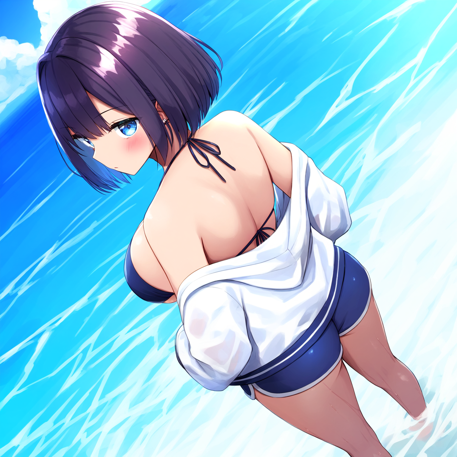 肩出しなアングル