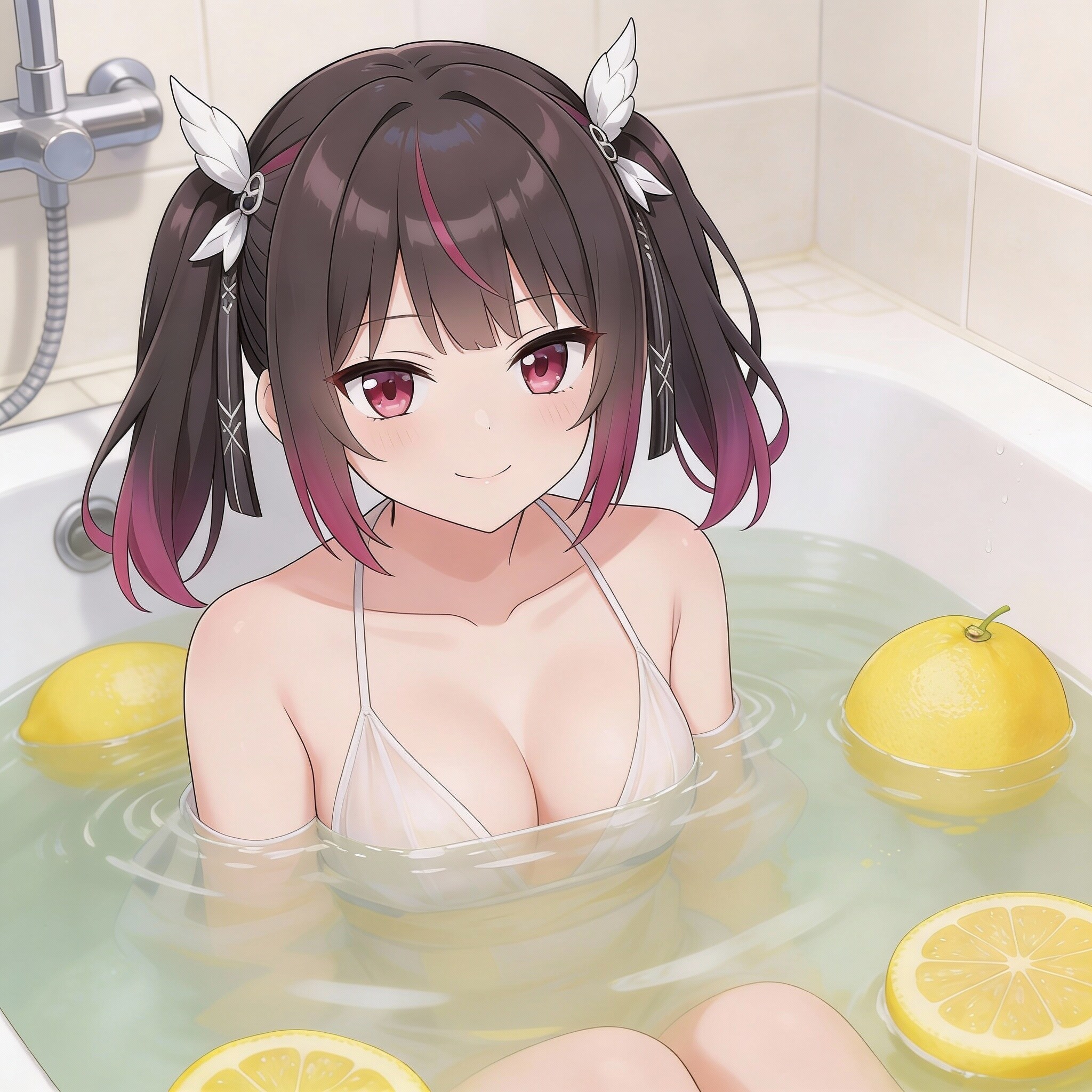 柚子湯に入るミテルちゃん