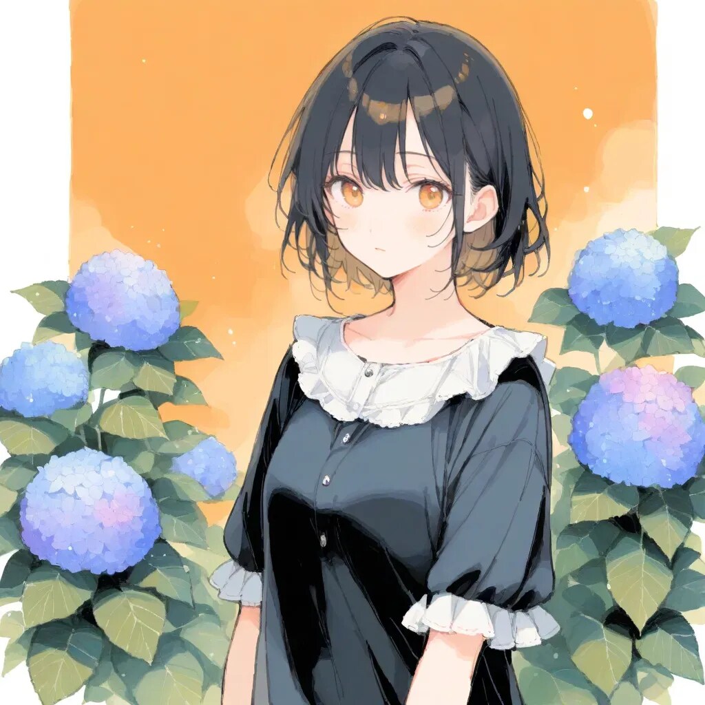 橙 群青 紫陽花 | の人気AIイラスト・グラビア