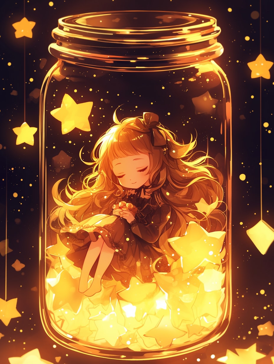 「瓶詰の少女」黄06 | の人気AIイラスト・グラビア