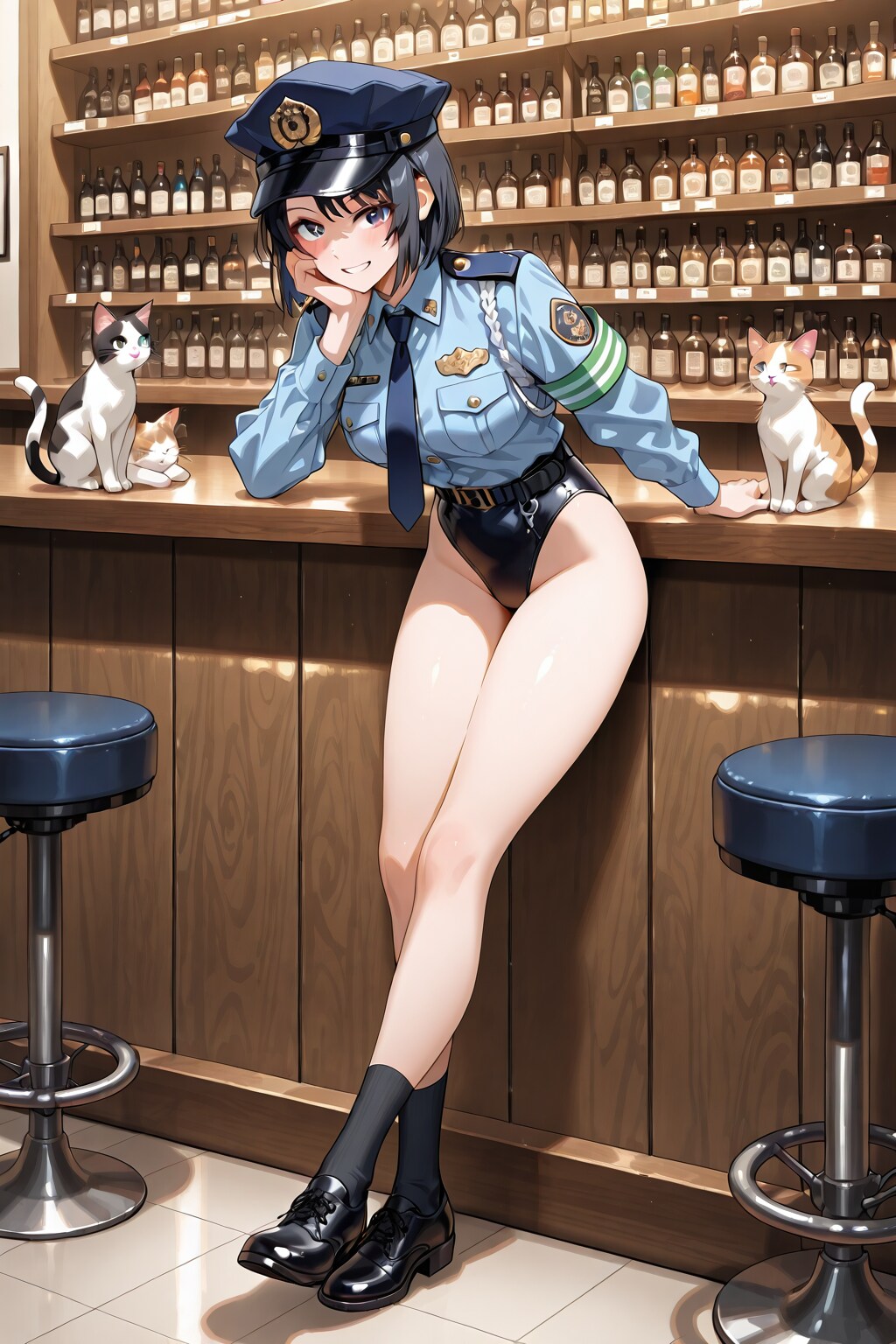 ハイレグ婦警熱海ホムラの国民の文学バー六本木店