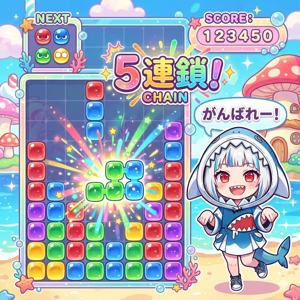 サメ美ちゃんのパズルゲーム | の人気AIイラスト・グラビア