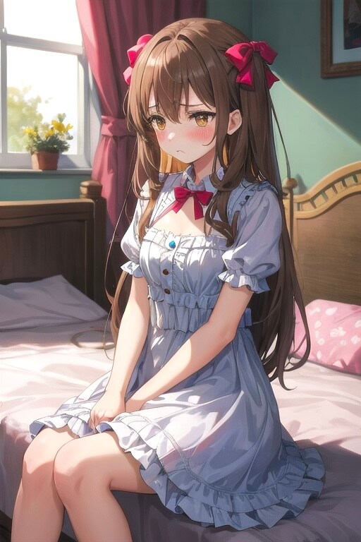 ベッドでしょぼーん(´･ω･｀)🛌💭💭※