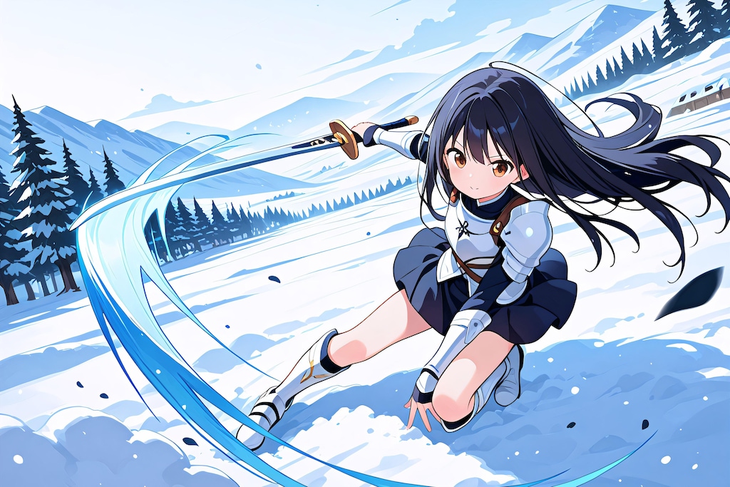 白騎士黒髪ちゃん