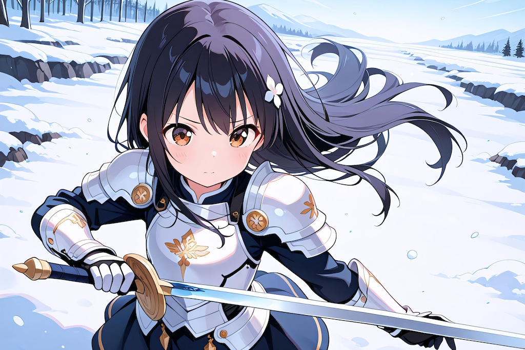 白騎士黒髪ちゃん