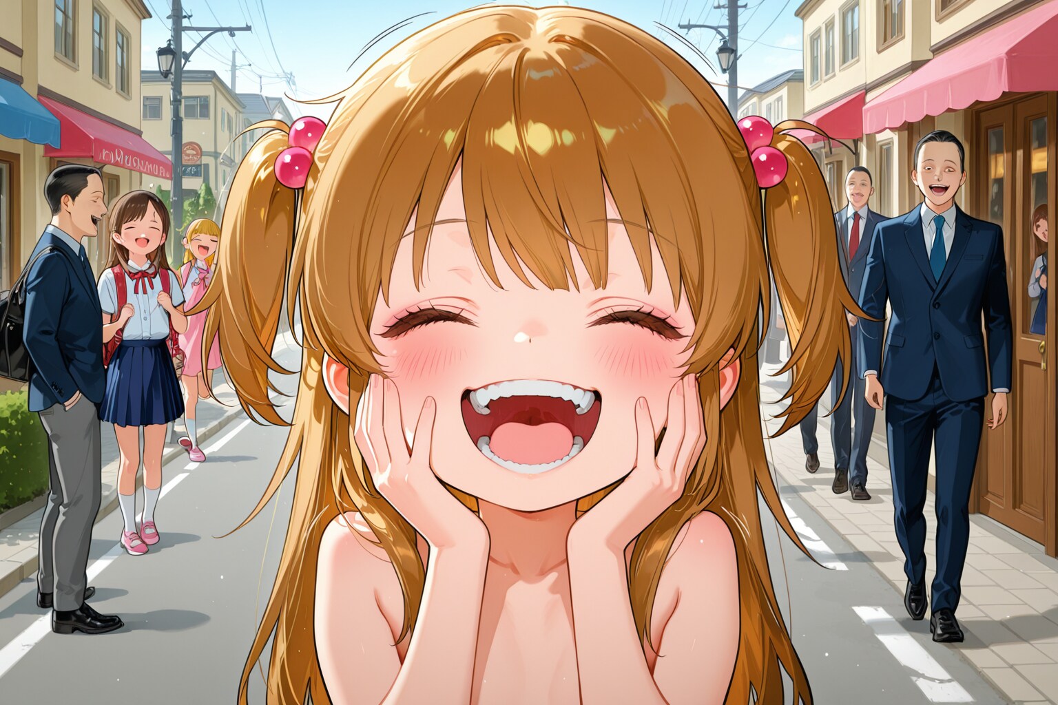 笑顔溢れる明るい町　　ということにしておこう…