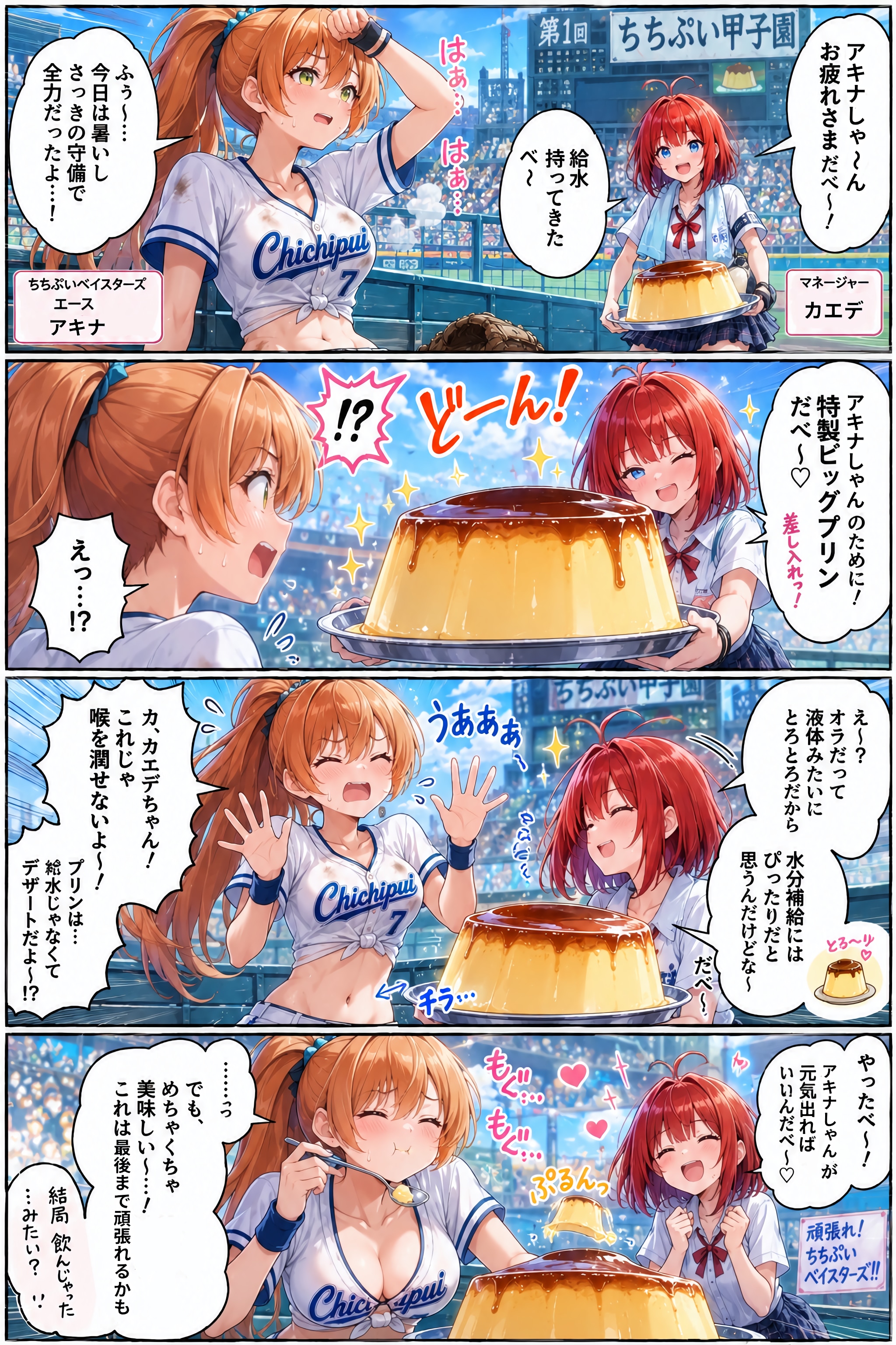 マイペースだよカエデちゃん〜野球にはプリンだべ？編 | の人気AIイラスト・グラビア