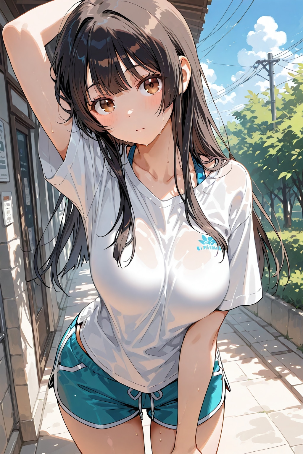 無防備な汗 | の人気AIイラスト・グラビア