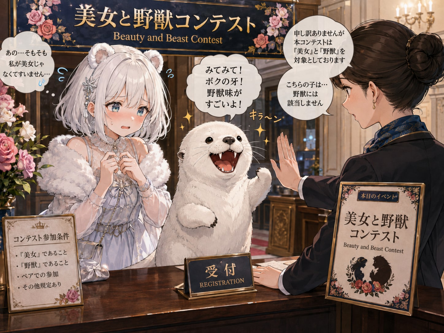 美女と野獣 | の人気AIイラスト・グラビア
