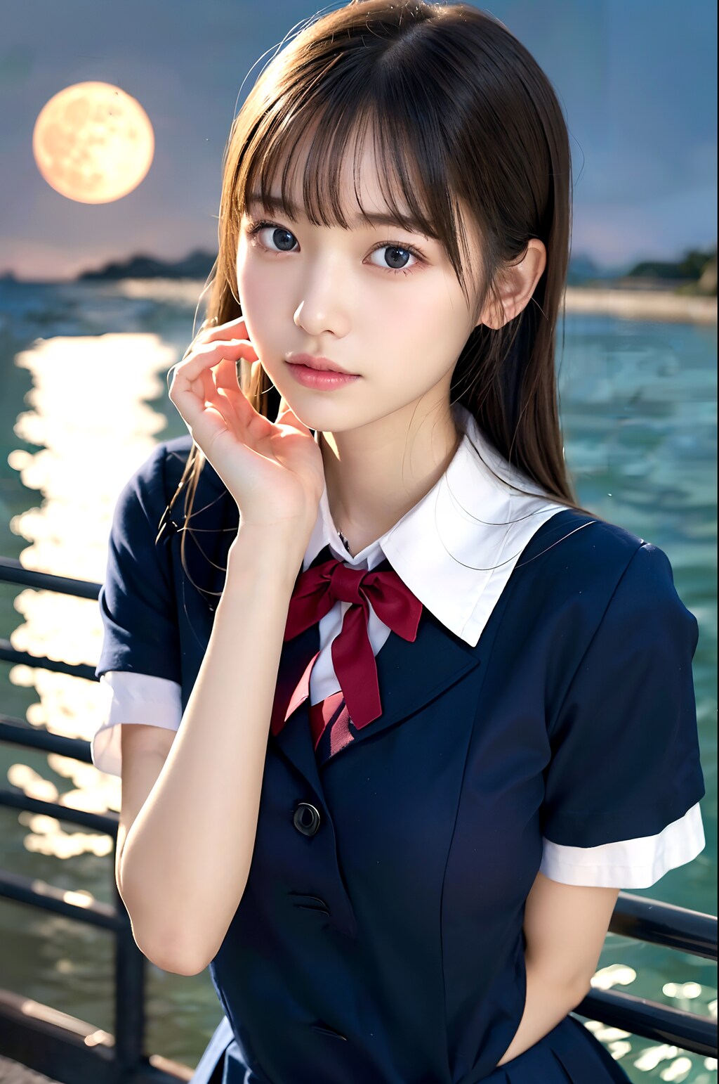 今日は夕日の海を見て帰りま～す