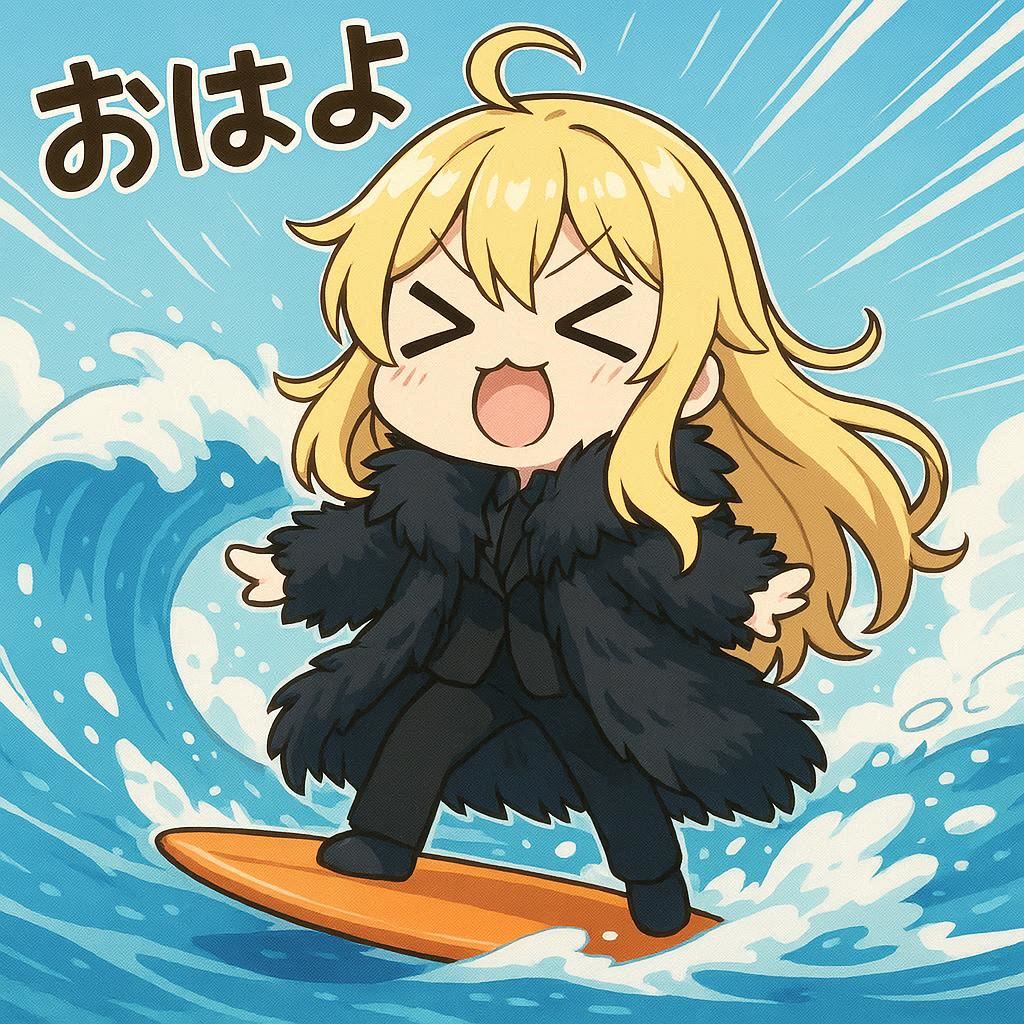 波に乗るエリザベス