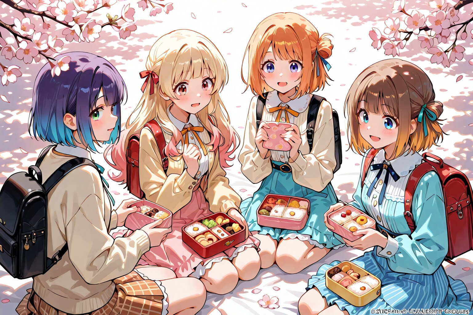 桜の木の下で