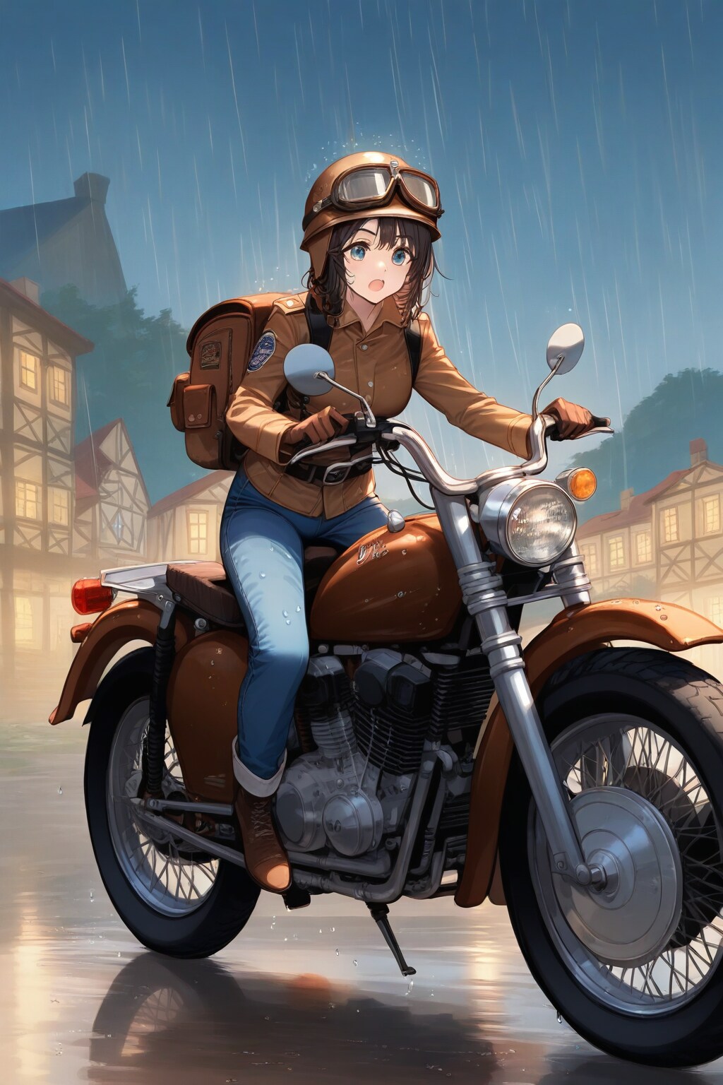 バイク好き彼女 | の人気AIイラスト・グラビア