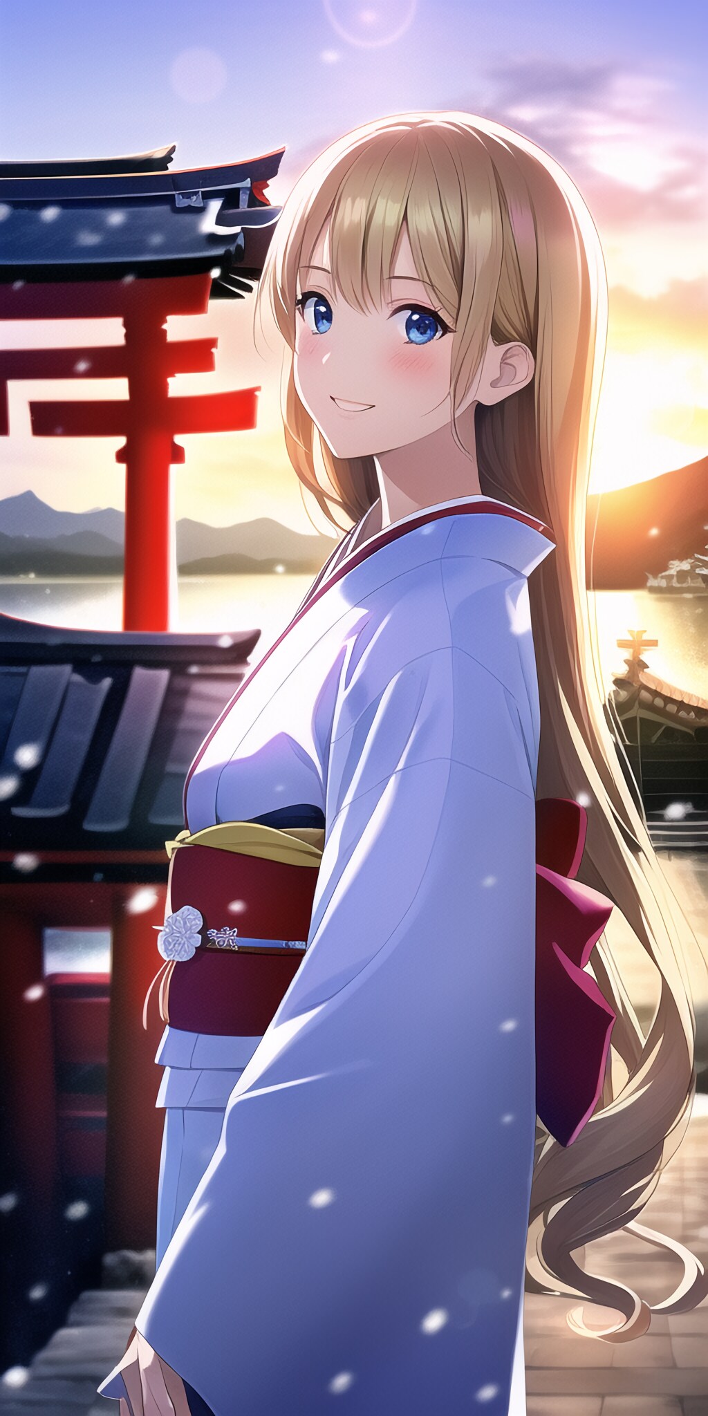 厳島神社の初日の出
