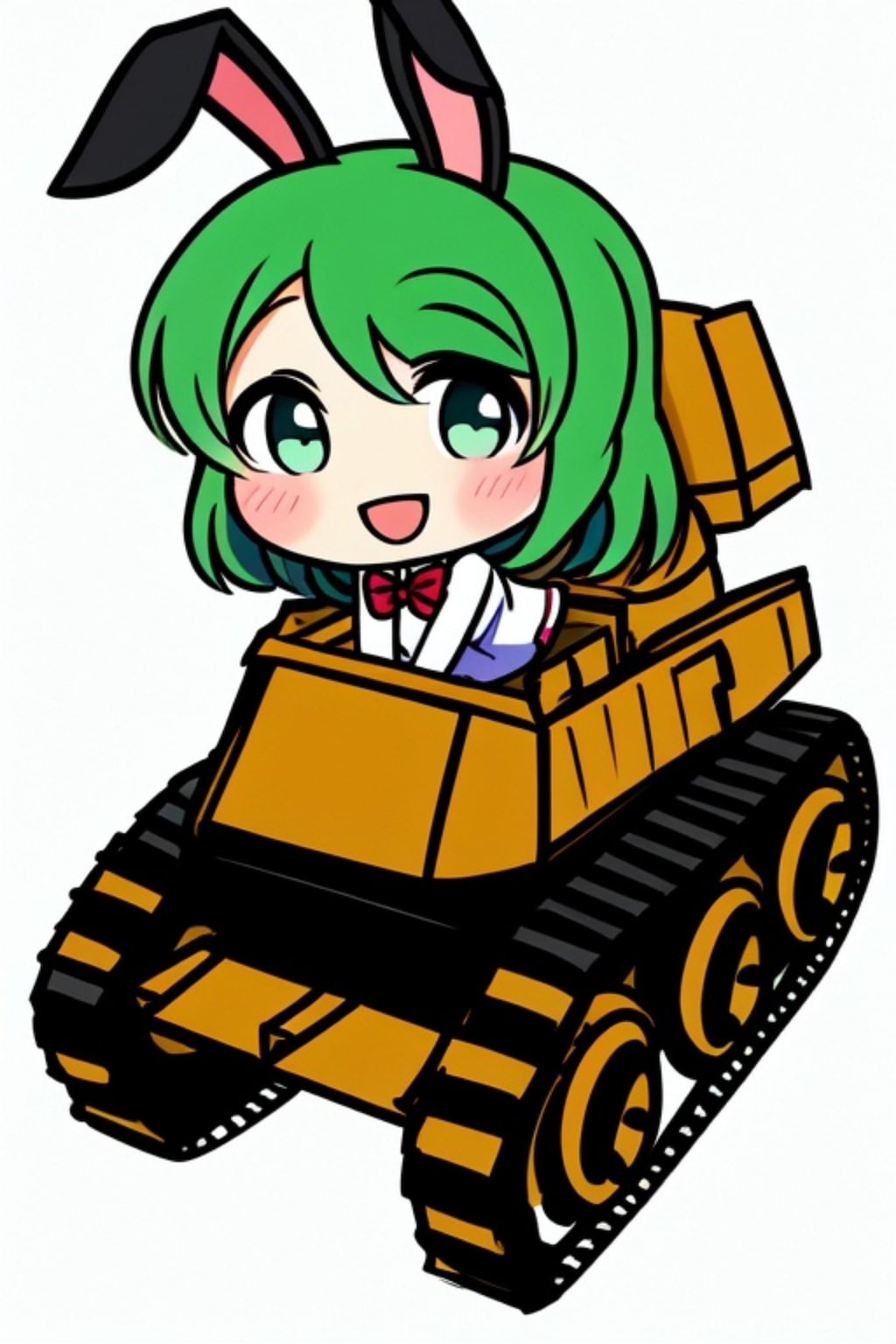 戦車に乗るうさ耳ちゃん