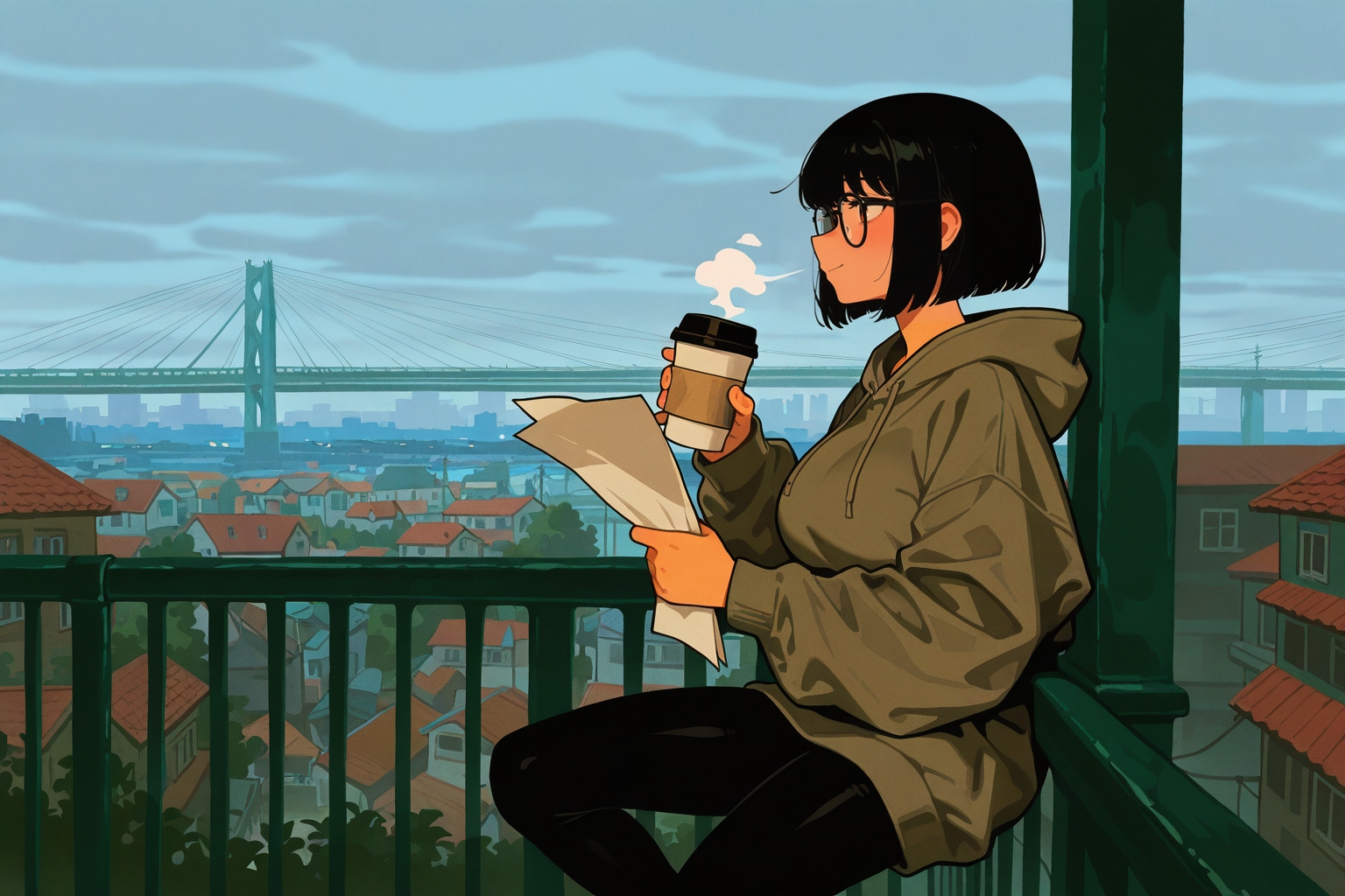 明け方、仕事終わり | の人気AIイラスト・グラビア