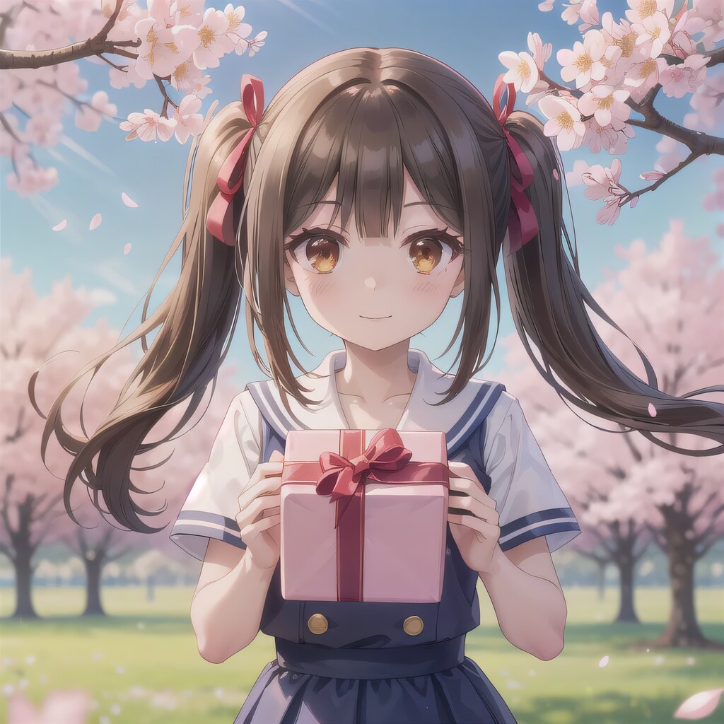 黒髪ツインテでセーラー服の少女３