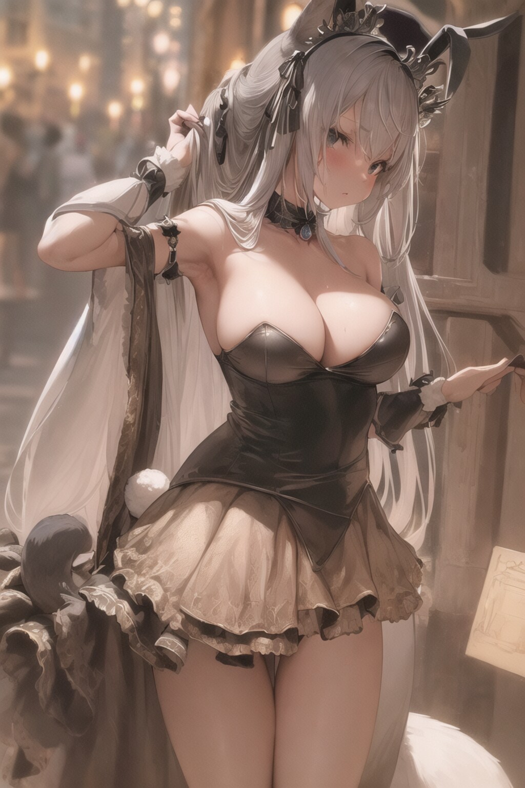 おおかみさんのバニーガールコスプレ。その２