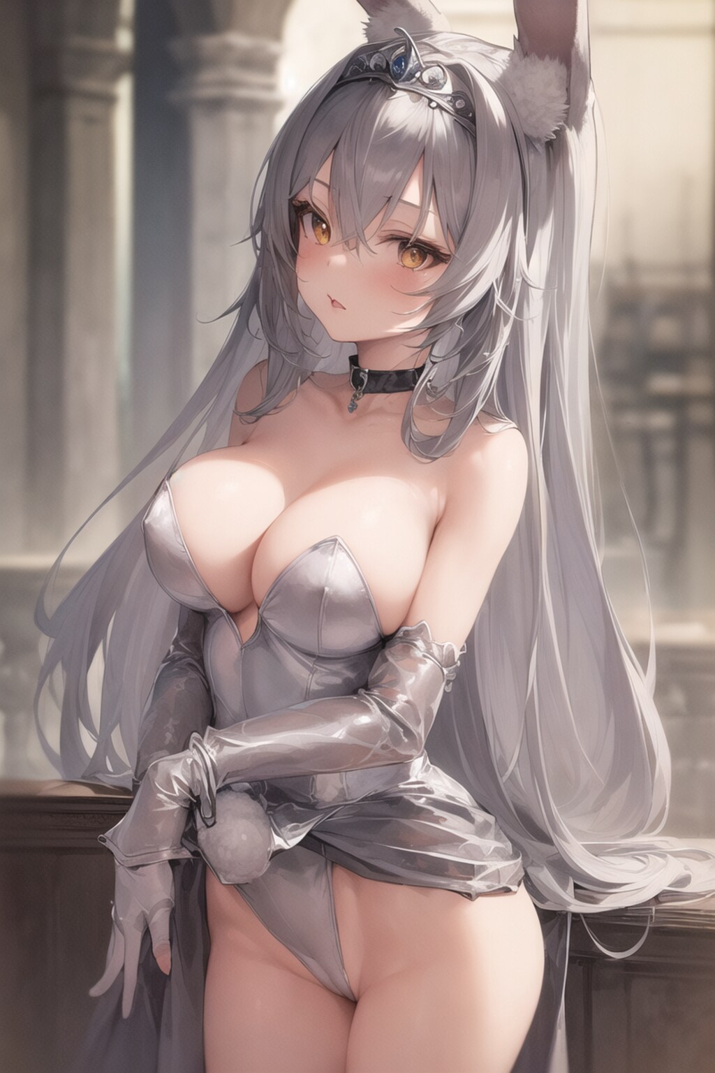 おおかみさんのバニーガールコスプレ。その２