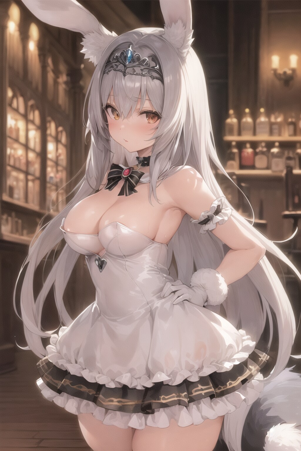 おおかみさんのバニーガールコスプレ。その２